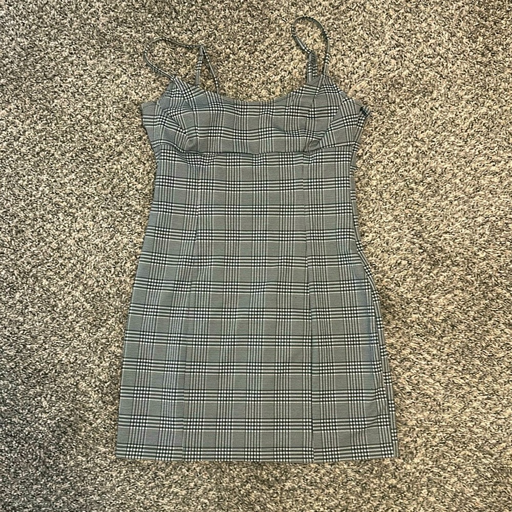 Mini plaid mini dress